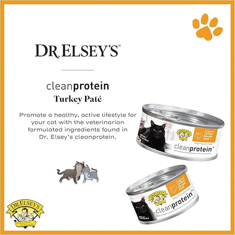 Dr. Elsey's cleanprotein Original Turkey Recipe Wet Cat Food, 2.75 oz Can (Pack of 24)