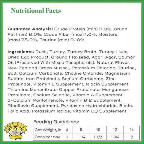 Dr. Elsey's cleanprotein Duck & Turkey Recipe Wet Cat Food, 2.75 oz Can (Case of 24)